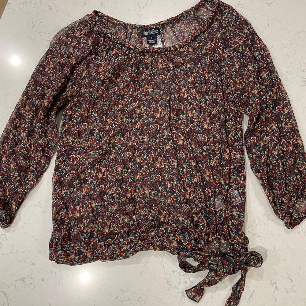 Lucky Brand Sheer Silk Blouse
